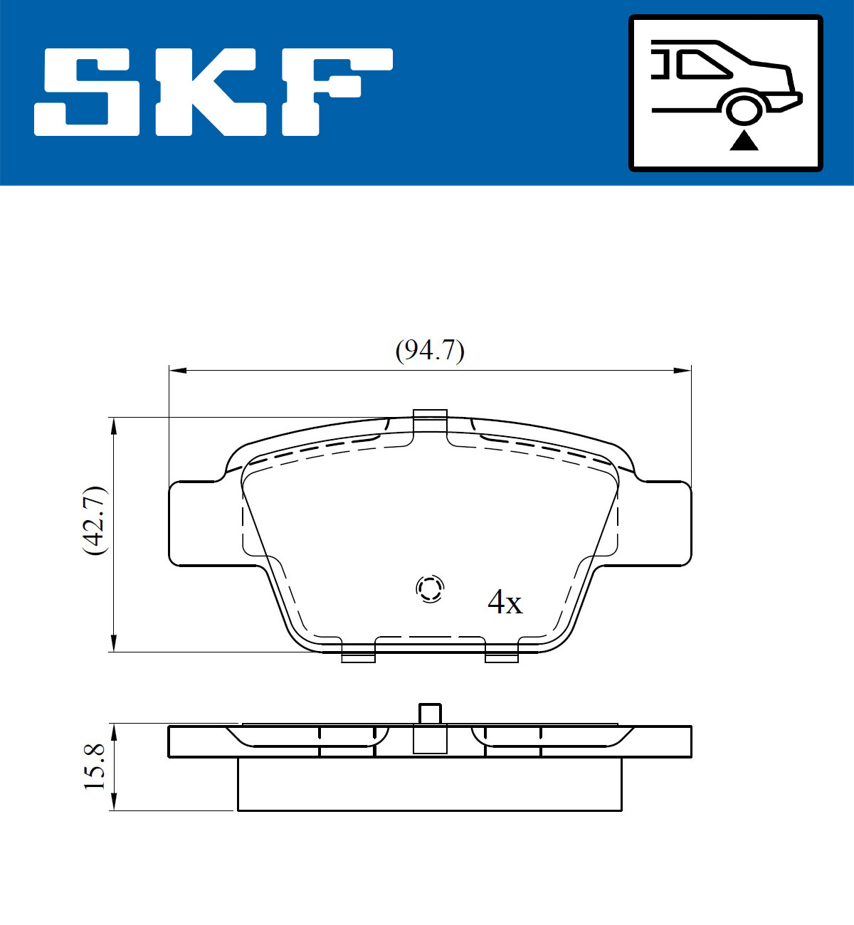 Placute frana SKF VKBP90315